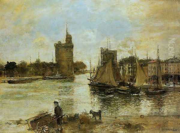 The Port Of La Rochelle In Autumn Oil Painting by Jean-Francois Raffaelli