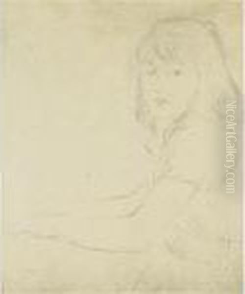 Lucie Leon Au Piano Oil Painting by Berthe Morisot