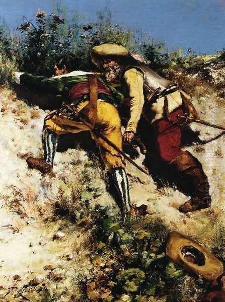 Ambush Oil Painting by Jean-Francois Raffaelli