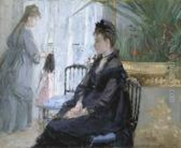 Interieur Oil Painting by Berthe Morisot