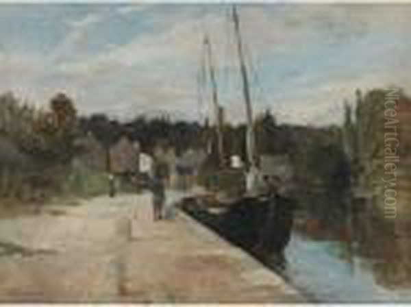 Rosbras (finistere) Or Riviere De Pont-aven A Rosbras Oil Painting by Berthe Morisot