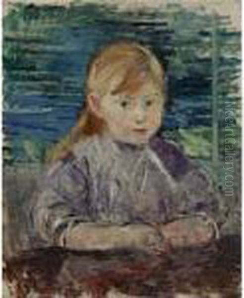 Fillette En Mauve Oil Painting by Berthe Morisot