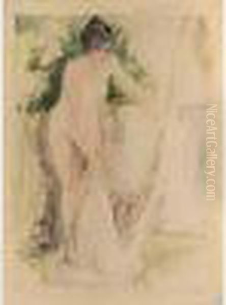 Baigneuse Oil Painting by Berthe Morisot