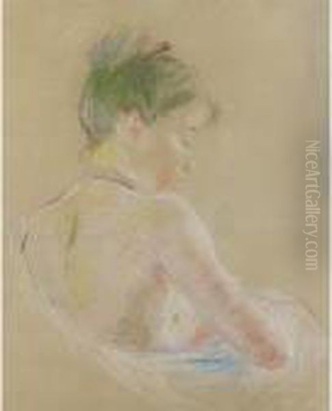 Jeune Fille Aux Epaules Nues Oil Painting by Berthe Morisot