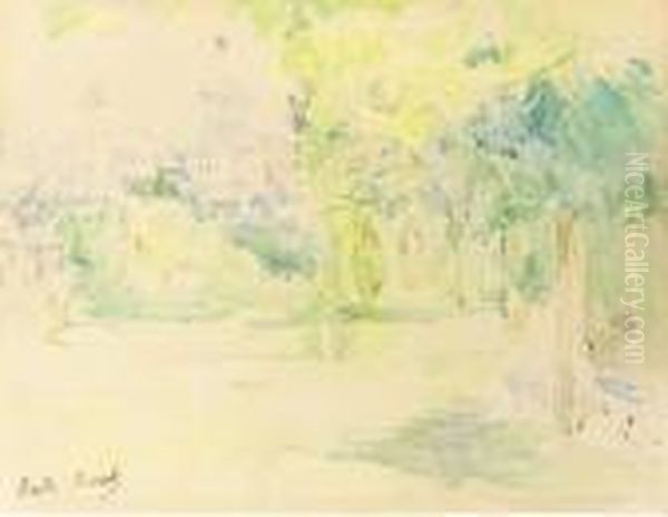 Les Invalides, Vus Du Trocadero Oil Painting by Berthe Morisot