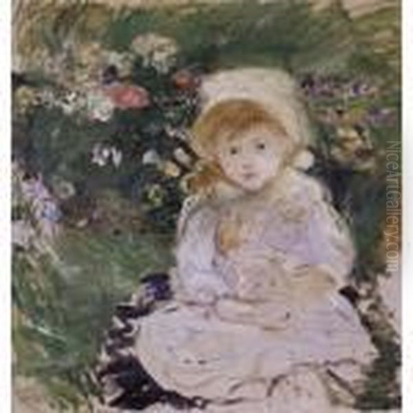 Fillette A La Poupee Oil Painting by Berthe Morisot