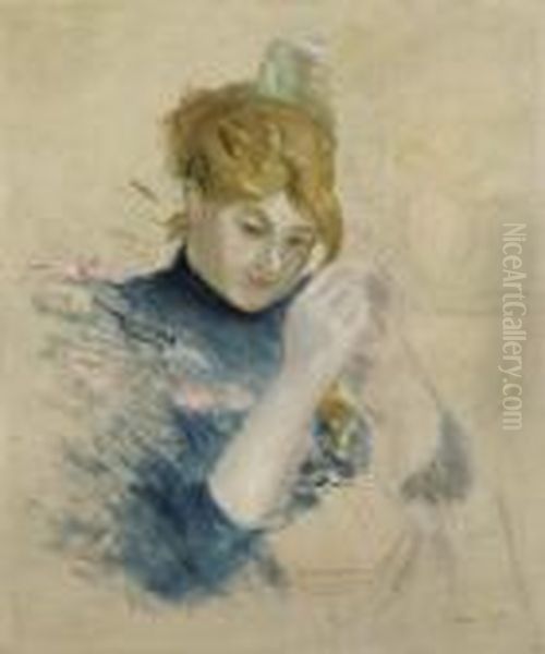 Devant La Toilette Oil Painting by Berthe Morisot