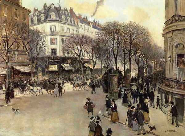 Boulevard Des Italiens Oil Painting by Jean-Francois Raffaelli