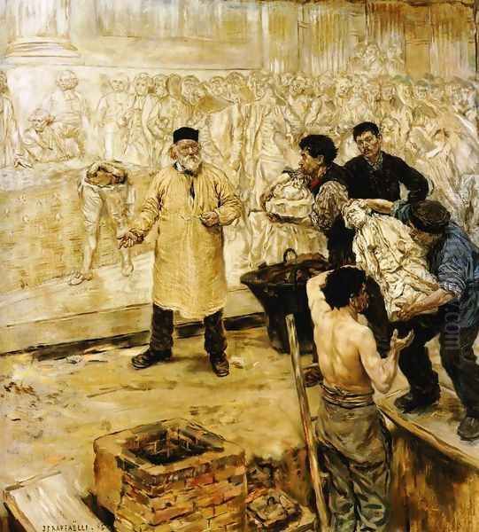 At The Foundry Oil Painting by Jean-Francois Raffaelli