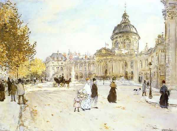 The Institute Oil Painting by Jean-Francois Raffaelli