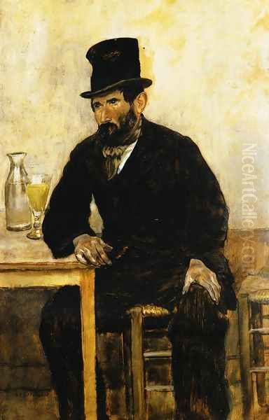 The Absinth Drinker Oil Painting by Jean-Francois Raffaelli