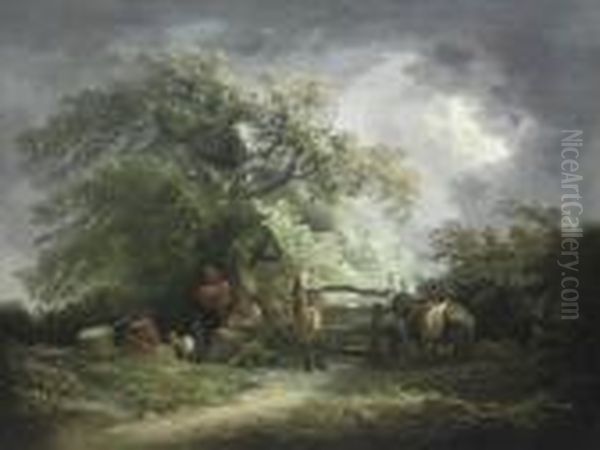 The Land Storm Oil Painting by George Morland