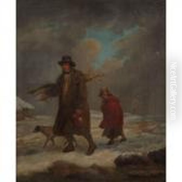 The Blizzard Oil Painting by George Morland