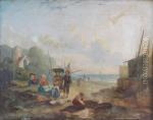 Coastal Scene Oil Painting by George Morland