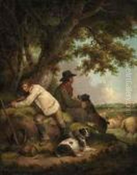 Shepherds Reposing Oil Painting by George Morland