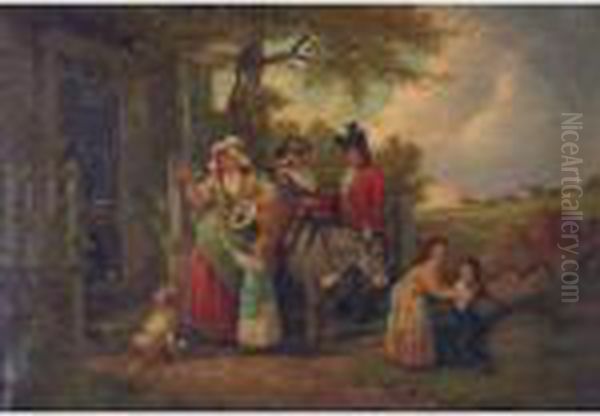 Selling Cherries Oil Painting by George Morland