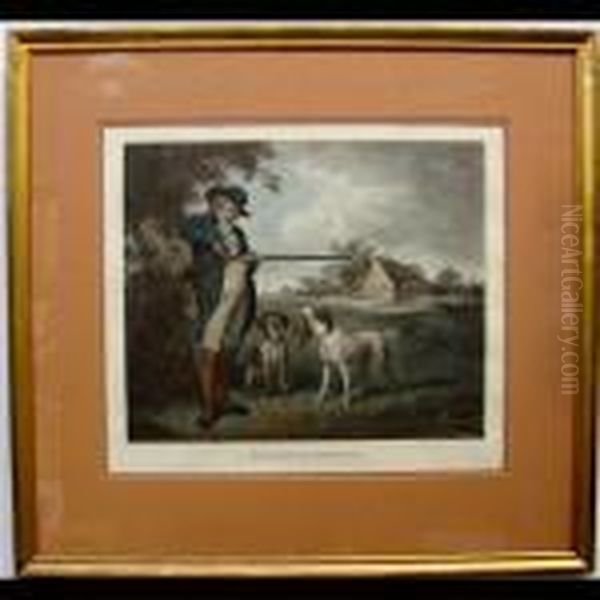 Partridge Shooting; Pheasant Shooting Oil Painting by George Morland