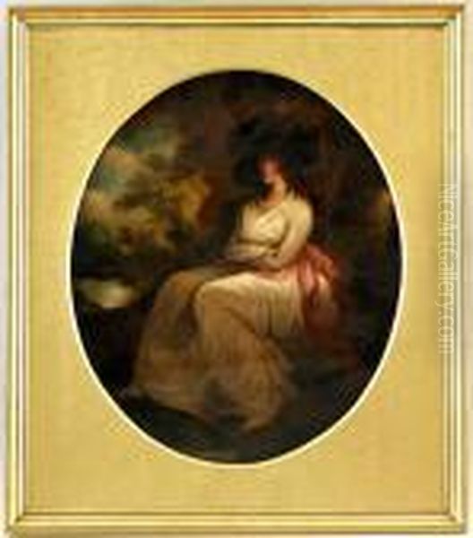 Portrait Der Caroline Von Lichtfeld Oil Painting by George Morland