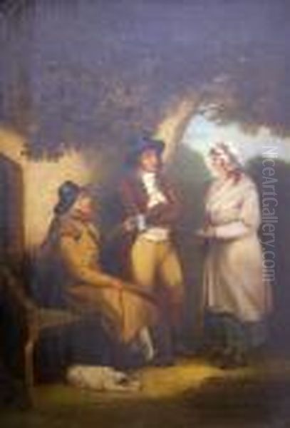 Outside The Inn Oil Painting by George Morland