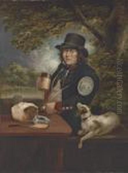 Portrait Of A Waterman In The Service Of The Earl Of Altamont Oil Painting by George Morland