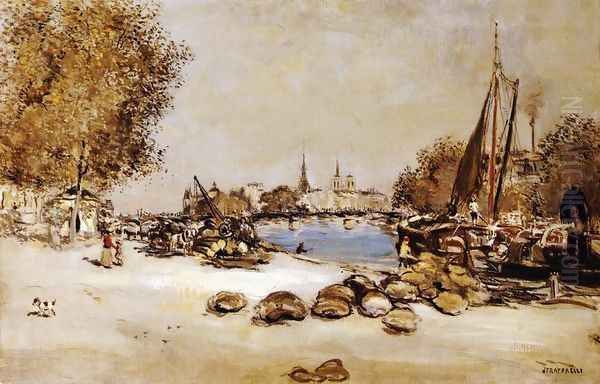 Port Saint Nicolas Oil Painting by Jean-Francois Raffaelli