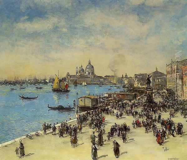 Riva Degli Schiavoni Oil Painting by Jean-Francois Raffaelli