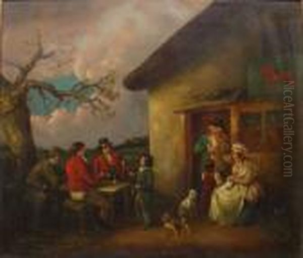 Country Tavern Oil Painting by George Morland