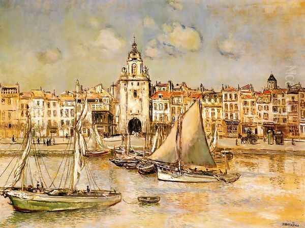 View Of La Rochelle Oil Painting by Jean-Francois Raffaelli