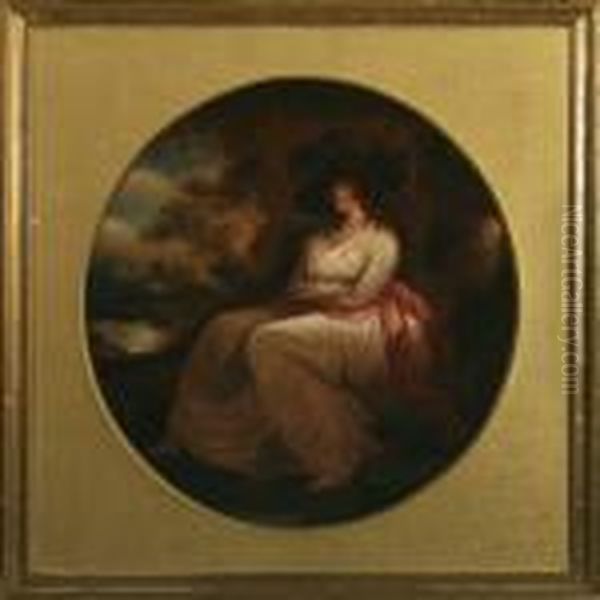 Portrait Of Caroline Of Lichtfeld Oil Painting by George Morland