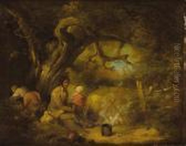 Gypsy Encampment Oil Painting by George Morland