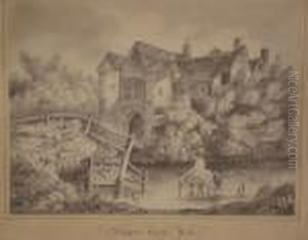 Allington Castle Kent Oil Painting by George Morland