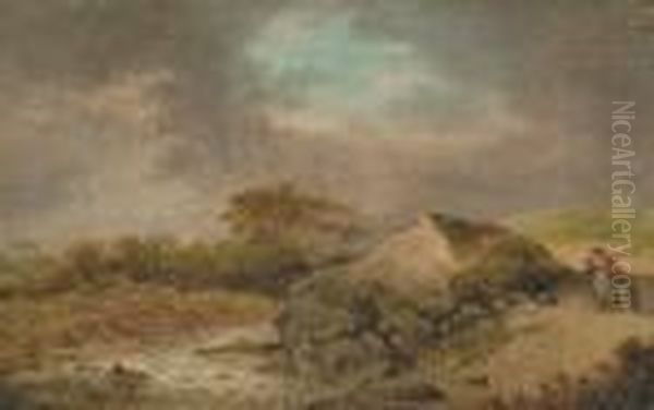 The Coming Storm Oil Painting by George Morland