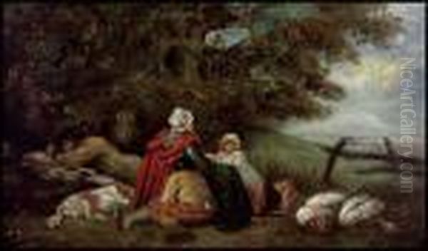 Gypsies Resting Oil Painting by George Morland