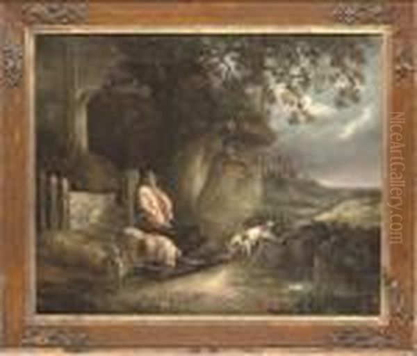 The Pig Farmer Oil Painting by George Morland