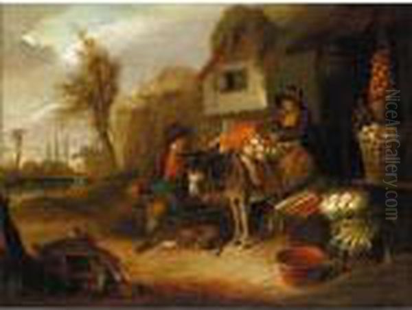 Off To Market Oil Painting by George Morland