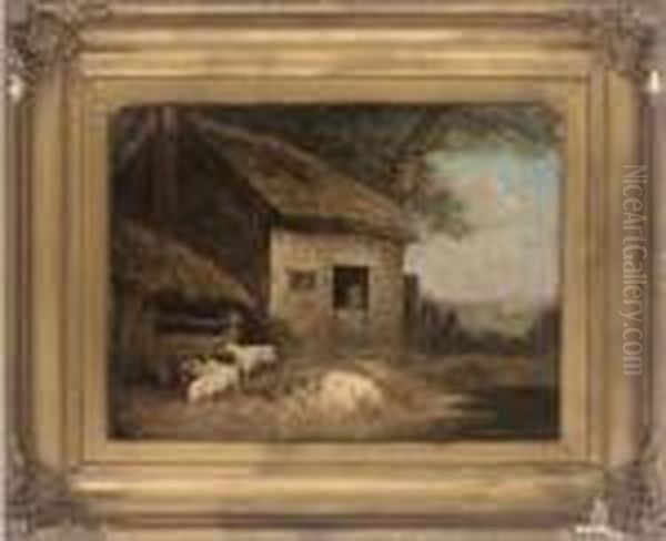 The Pig Sty Oil Painting by George Morland