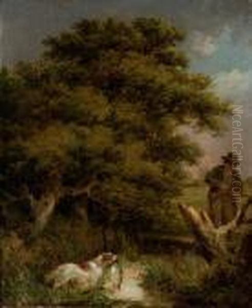 Duck Shooting Oil Painting by George Morland