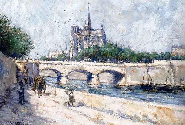 Notre Dame, Paris Oil Painting by Jean-Francois Raffaelli