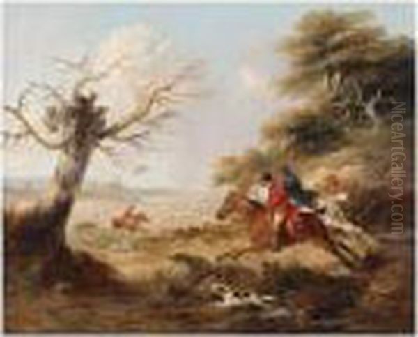 Full Cry Oil Painting by George Morland