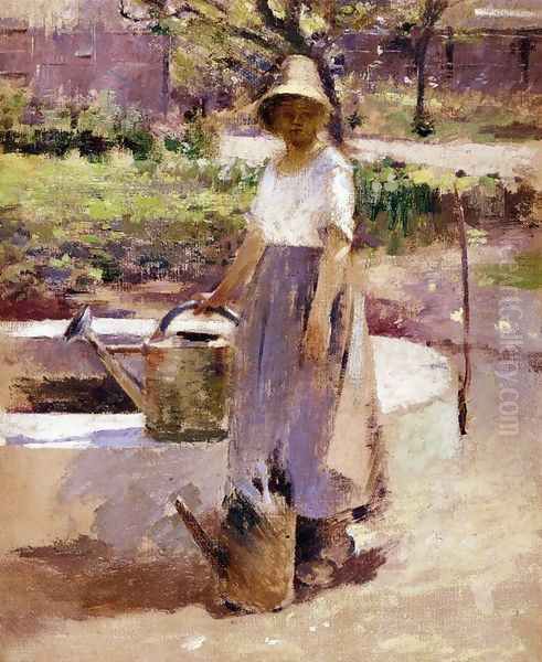 At The Fountain2 Oil Painting by Theodore Robinson