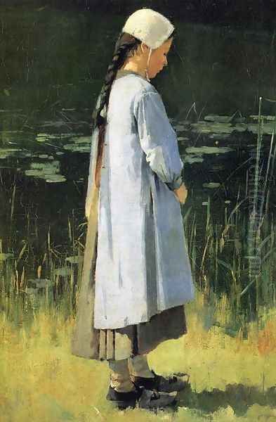 Angelus Oil Painting by Theodore Robinson