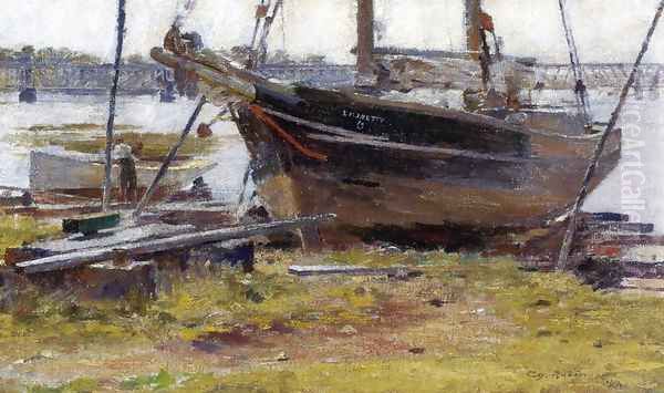 The E M J Betty Oil Painting by Theodore Robinson