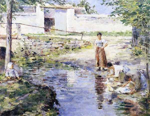 Gossips Oil Painting by Theodore Robinson