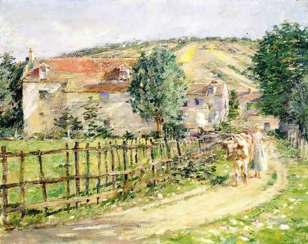 Road By The Mill Oil Painting by Theodore Robinson