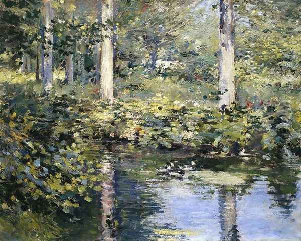 The Duck Pond Oil Painting by Theodore Robinson