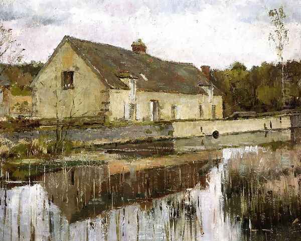 On The Canal Oil Painting by Theodore Robinson