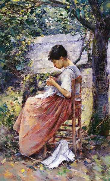 The Layette Oil Painting by Theodore Robinson