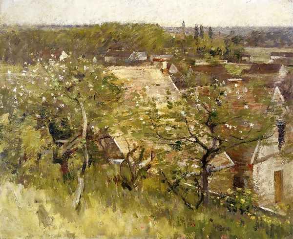 In the Orchard I Oil Painting by Theodore Robinson