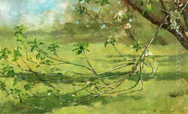 Apple Blossoms Oil Painting by Theodore Robinson