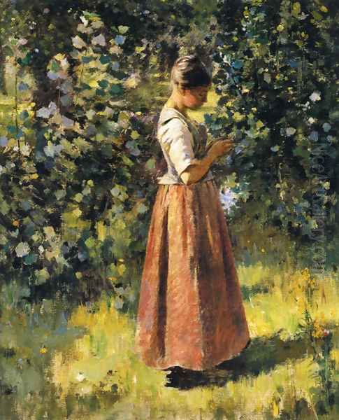 In The Grove Oil Painting by Theodore Robinson